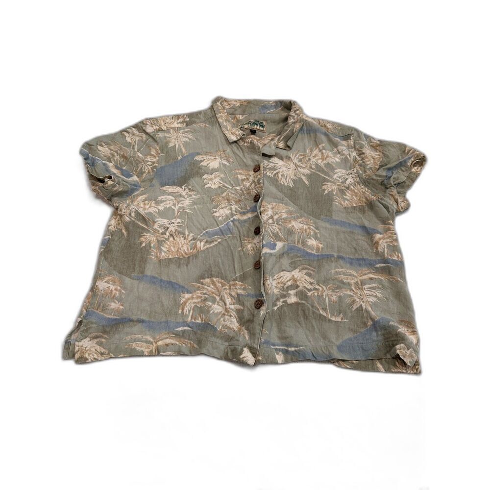 Havana Jack's Cafe Hawaiian Shirt Cropped Size XL